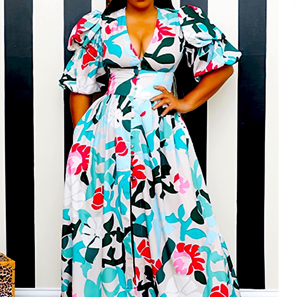 Floral colorful dress